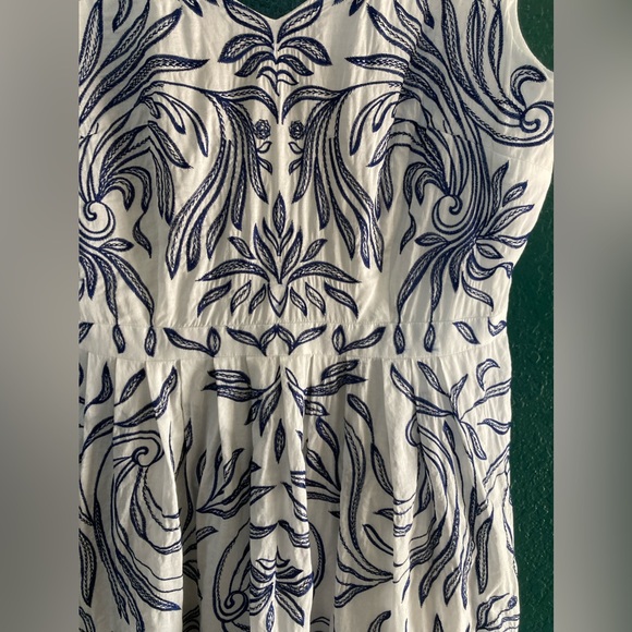 ANTONIO MELANI White and Blue Sundress GUC size 6 - Picture 3 of 11